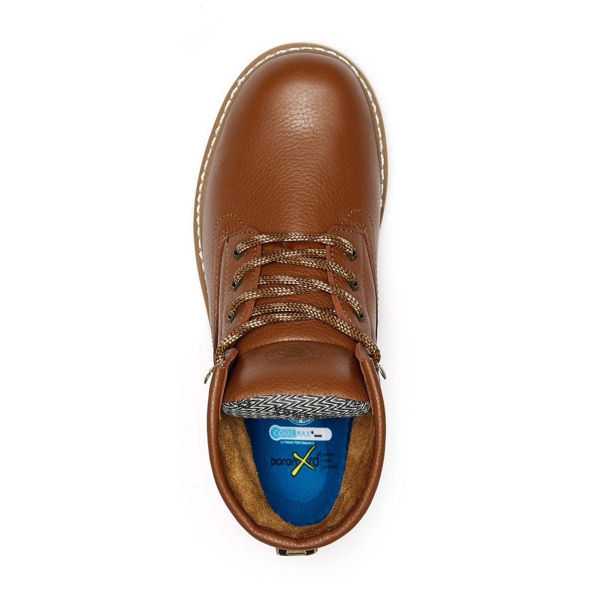 ROCKROOSTER Roberta Men's Safety Water Resistant Tan Leather Wedge