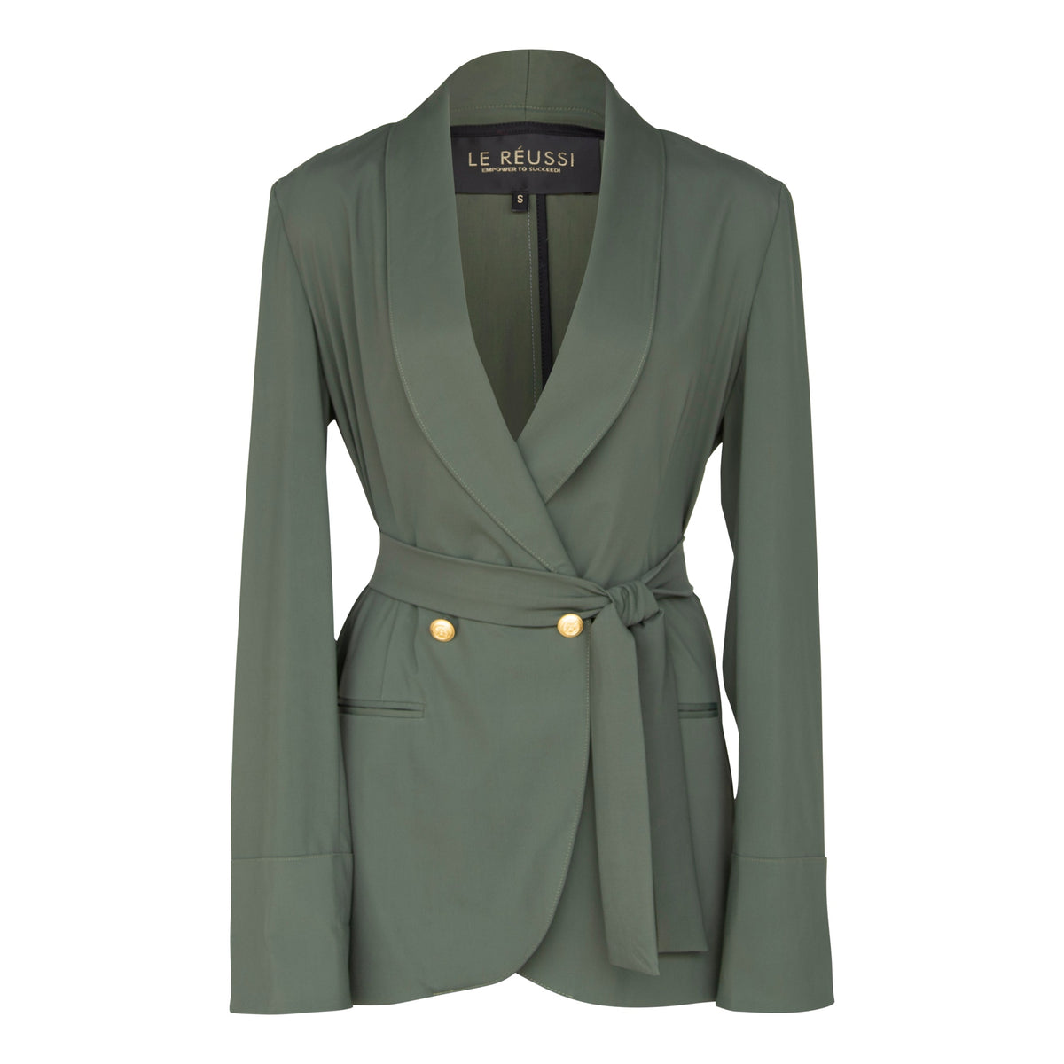 Women's Olive Blazer with Front Buttons – Tailored Blazer for Women