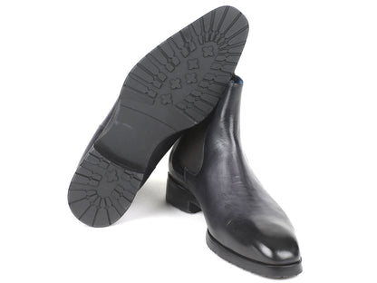 Paul Parkman Black & Gray Chelsea Boots (ID#BT661BLK)