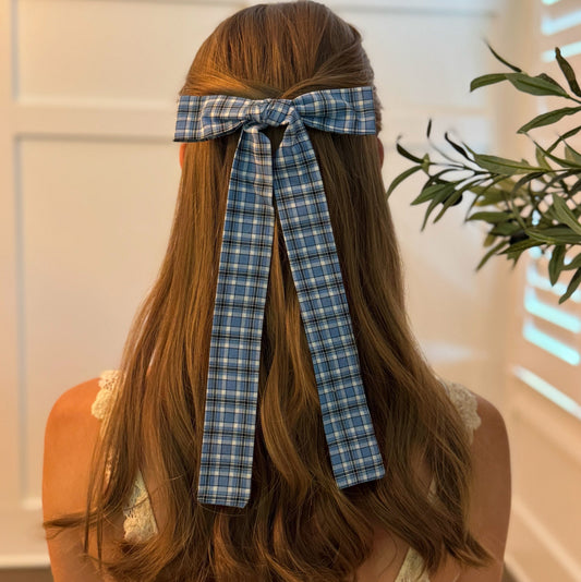 My Dear Preppy Plaid Bow Hair Clip