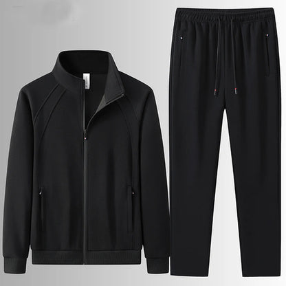 Men's Cotton Set Autumn Winter Jogging Sportswear 2PCS Sport Suit