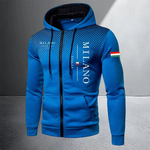 2026 High-end Men's Clothes Zip Hooded Sweatshirt Sports Jogging