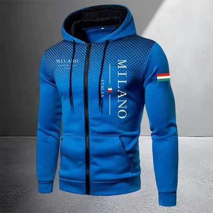 2026 High-end Men's Clothes Zip Hooded Sweatshirt Sports Jogging