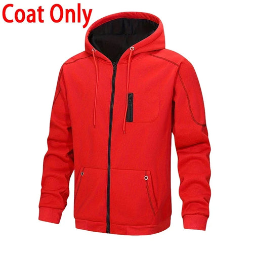 Hot Sales Men's Tracksuit Casual Hooded Zip Sweatshirts Coat Outdoors
