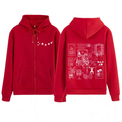 QUEVED0 EL BAIFO Album 2026 Tour Print Zipper Sweatshirts Men Women