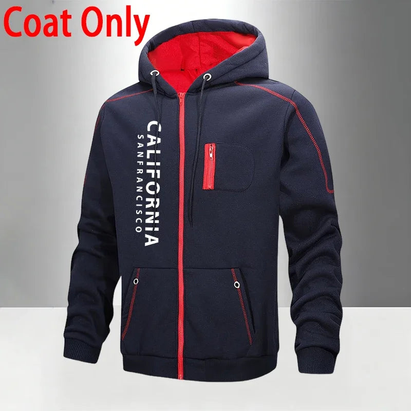 Men's Tracksuit Casual Hoodie Zipper Sweatshirts Coat Outdoors Sports