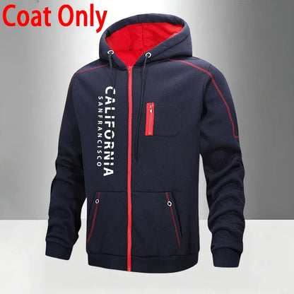 Men's Tracksuit Casual Hoodie Zipper Sweatshirts Coat Outdoors Sports