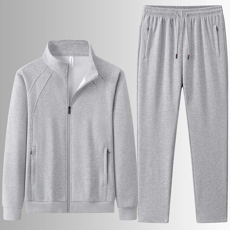 Men's Cotton Set Autumn Winter Jogging Sportswear 2PCS Sport Suit
