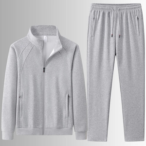 Men's Cotton Set Autumn Winter Jogging Sportswear 2PCS Sport Suit