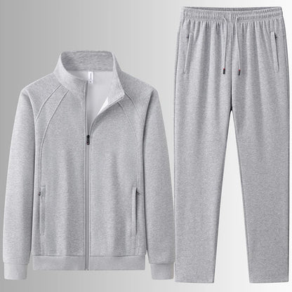 Men's Cotton Set Autumn Winter Jogging Sportswear 2PCS Sport Suit
