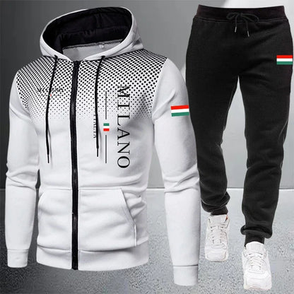 2026 High-end Men's Clothes Zip Hooded Sweatshirt Sports Jogging