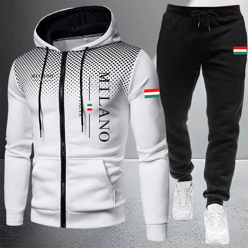 2026 High-end Men's Clothes Zip Hooded Sweatshirt Sports Jogging