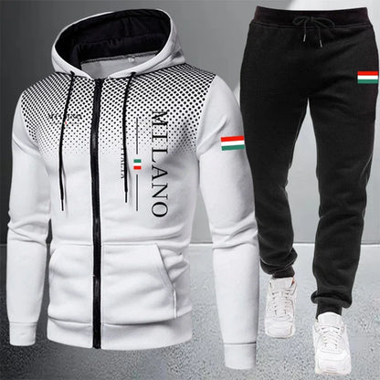 2026 High-end Men's Clothes Zip Hooded Sweatshirt Sports Jogging