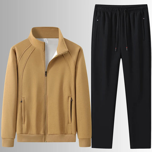 Men's Cotton Set Autumn Winter Jogging Sportswear 2PCS Sport Suit