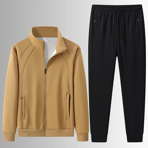 Men's Cotton Set Autumn Winter Jogging Sportswear 2PCS Sport Suit