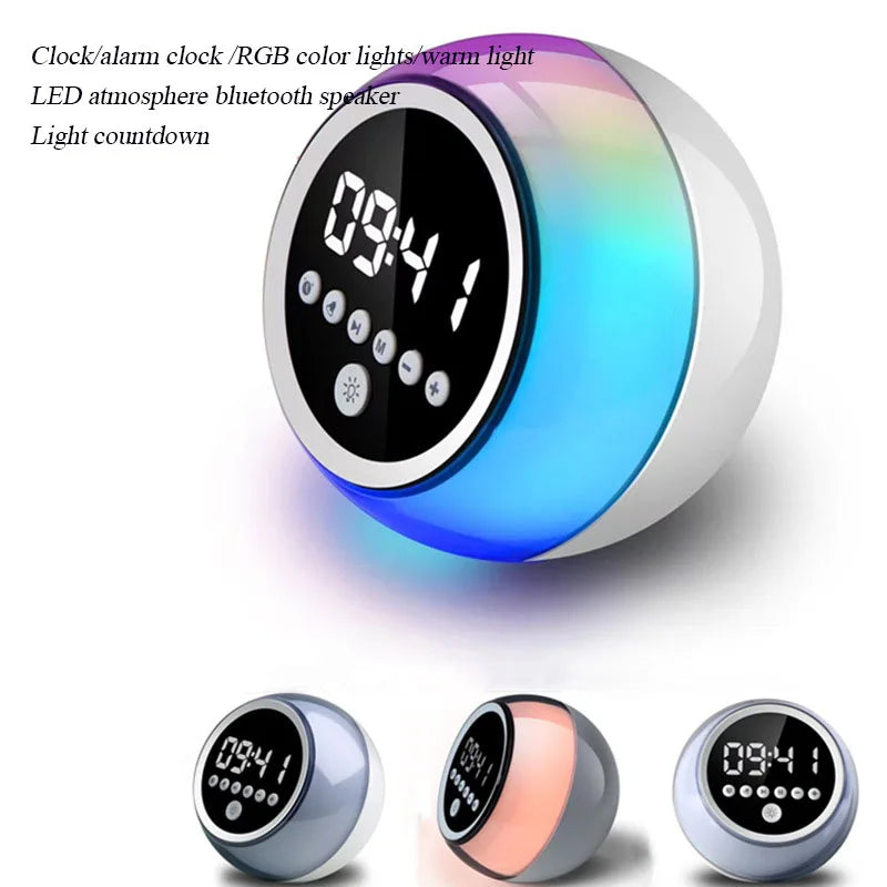 LED Ambient Bluetooth Speaker ABS Multifunctional Three Speed Bright