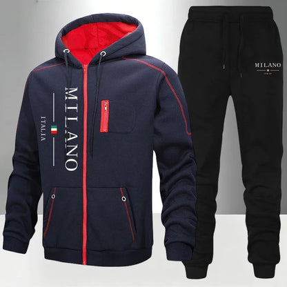 italy Fashion Men's Set/Coat/Pants Autumn Winter Daily Casual Sports