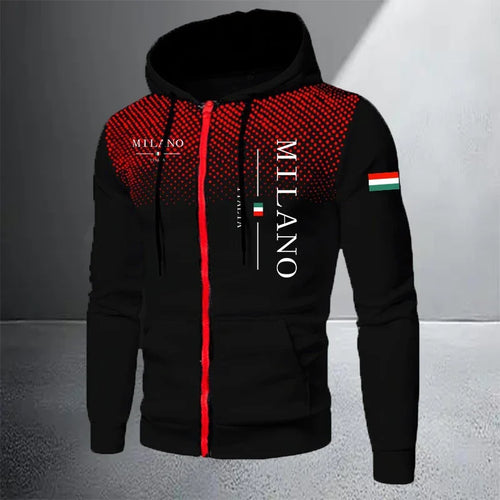 2026 High-end Men's Clothes Zip Hooded Sweatshirt Sports Jogging