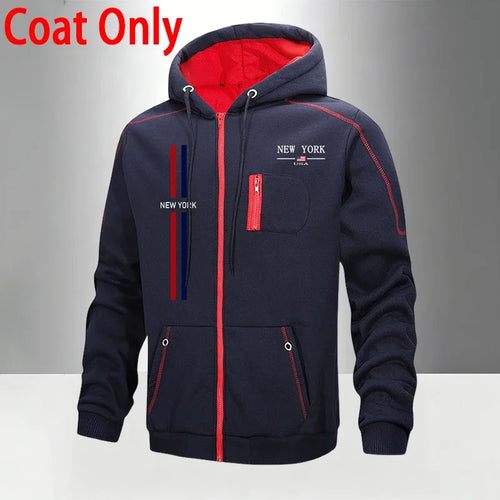 Men's Set/Coat/Pants Autumn Winter Sportswear 2026 New Arrival Zipper
