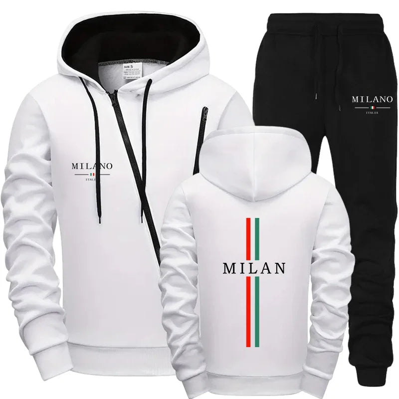 Men Tracksuit Sets Fashion Casual Daily Outdoor Hooded Sweatshirts