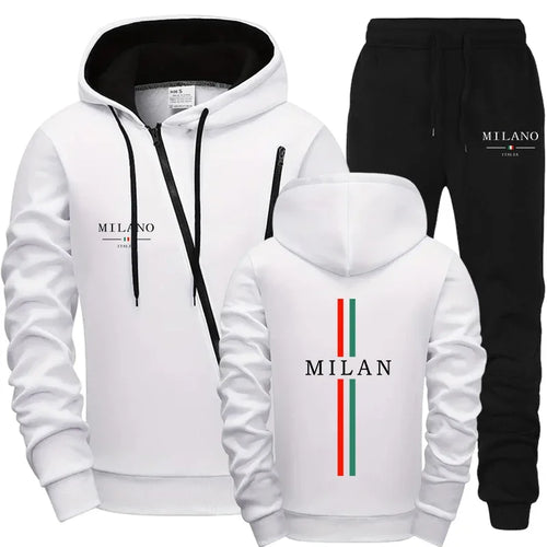 Men Tracksuit Sets Fashion Casual Daily Outdoor Hooded Sweatshirts