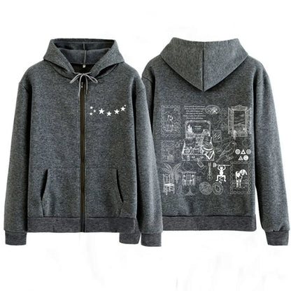 QUEVED0 EL BAIFO Album 2026 Tour Print Zipper Sweatshirts Men Women