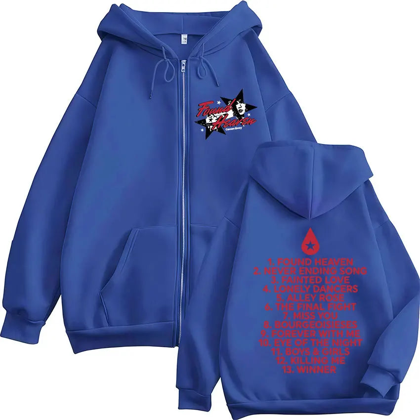 Conan Gray Found Heaven Album 2025 Zipper Hoody Mens Women Retro