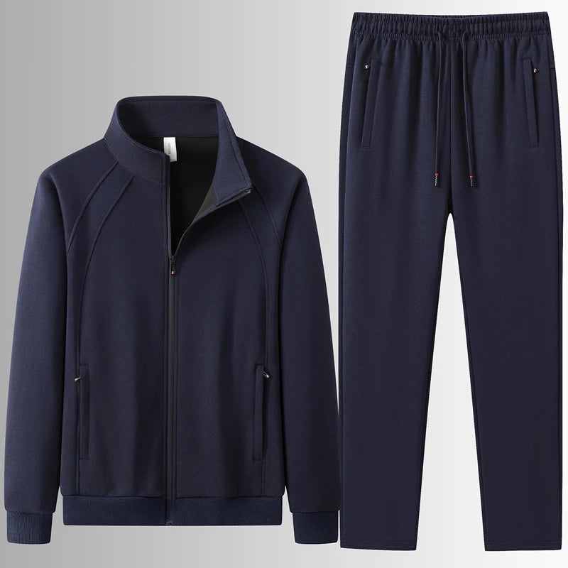 Men's Cotton Set Autumn Winter Jogging Sportswear 2PCS Sport Suit