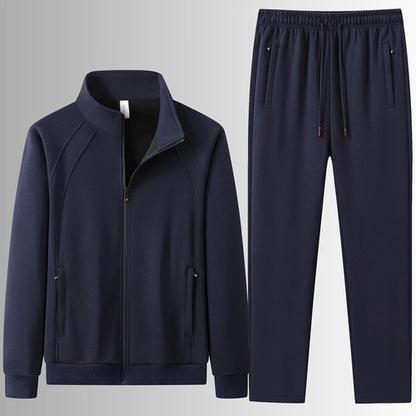 Men's Cotton Set Autumn Winter Jogging Sportswear 2PCS Sport Suit