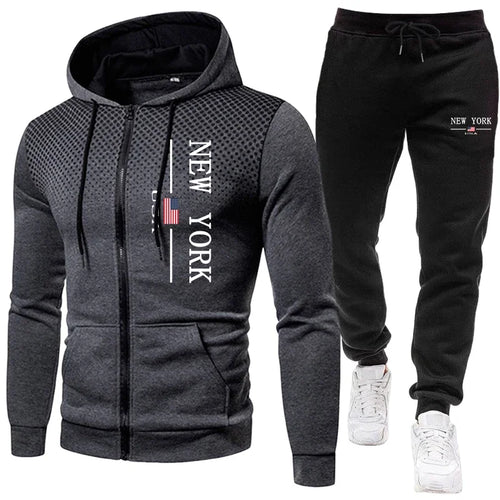 Men's Jacket Tracksuit Casual Zip Hooded Sweatshirts Dot Coat Outdoors
