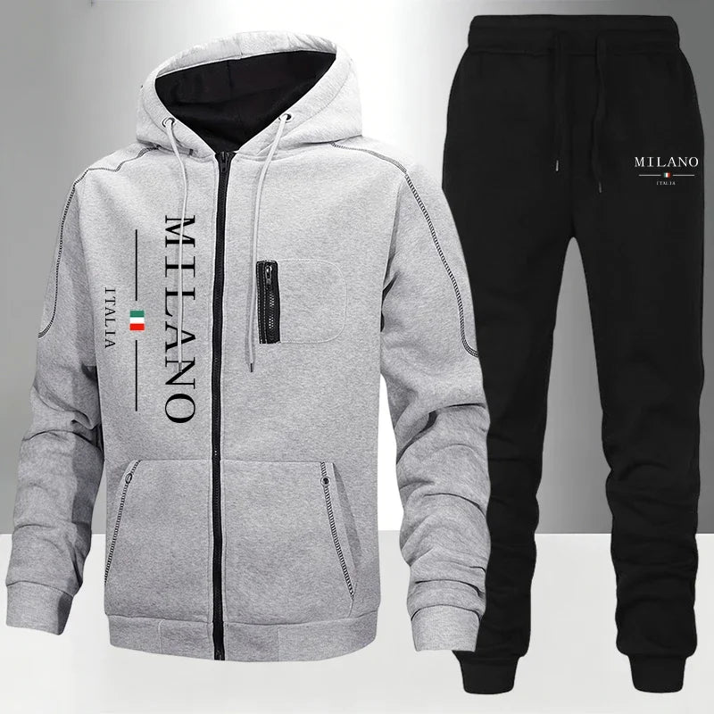 italy Fashion Men's Set/Coat/Pants Autumn Winter Daily Casual Sports