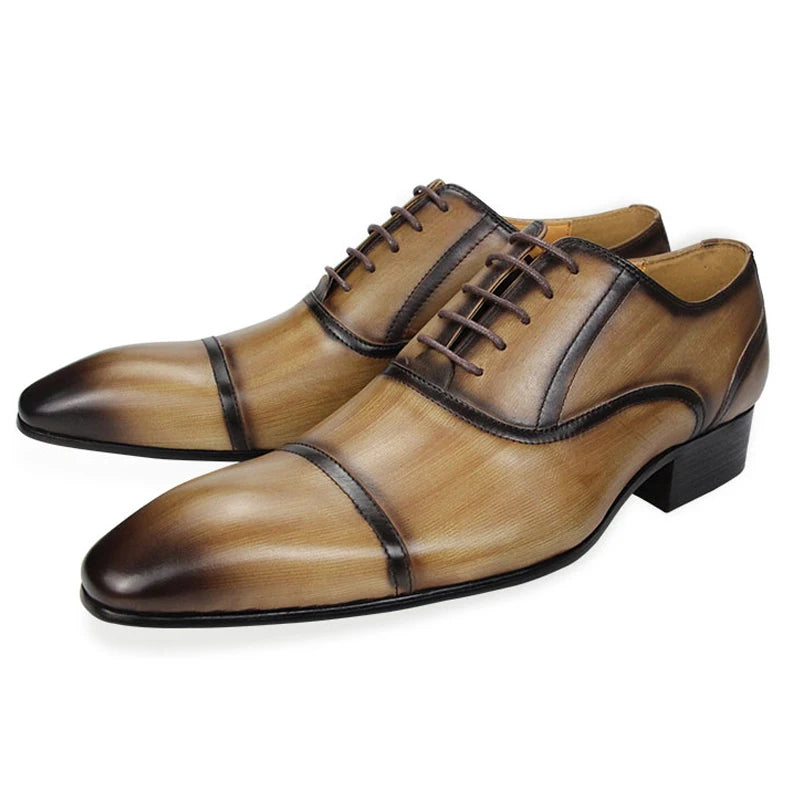 Men Leather Shoes Factory Custom Made Italian Designer Dress Shoe