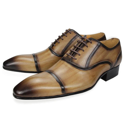 Men Leather Shoes Factory Custom Made Italian Designer Dress Shoe