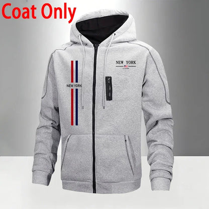 Men's Set/Coat/Pants Autumn Winter Sportswear 2026 New Arrival Zipper