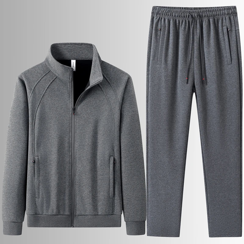 Men's Cotton Set Autumn Winter Jogging Sportswear 2PCS Sport Suit