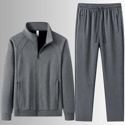 Men's Cotton Set Autumn Winter Jogging Sportswear 2PCS Sport Suit