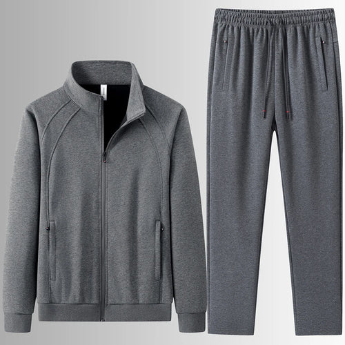 Men's Cotton Set Autumn Winter Jogging Sportswear 2PCS Sport Suit