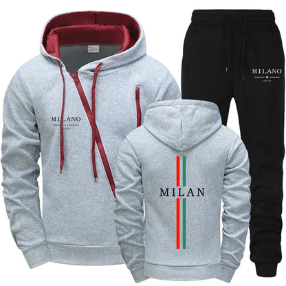 Men Tracksuit Sets Fashion Casual Daily Outdoor Hooded Sweatshirts