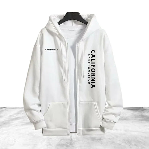 Tracksuit Men's Printing Casual Zip Hooded Sweatshirts Coat Outdoors