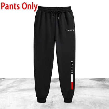 Men's Coat Tracksuit 2 Pcs Set Casual Zip Hooded Sweatshirt Street