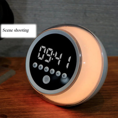 LED Ambient Bluetooth Speaker ABS Multifunctional Three Speed Bright