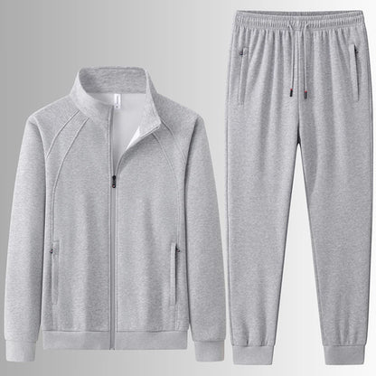 Men's Cotton Set Autumn Winter Jogging Sportswear 2PCS Sport Suit