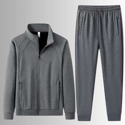 Men's Cotton Set Autumn Winter Jogging Sportswear 2PCS Sport Suit