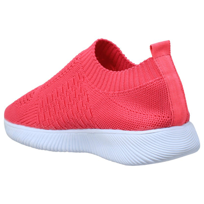 SOBEYO Women's Sneakers Running Shoes Striped Cuff Fuchsia
