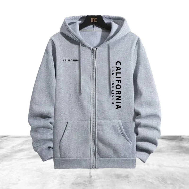 Tracksuit Men's Printing Casual Zip Hooded Sweatshirts Coat Outdoors