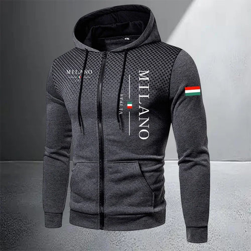 2026 High-end Men's Clothes Zip Hooded Sweatshirt Sports Jogging