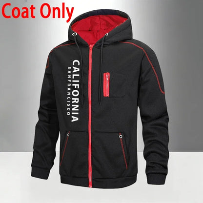 Men's Tracksuit Casual Hoodie Zipper Sweatshirts Coat Outdoors Sports