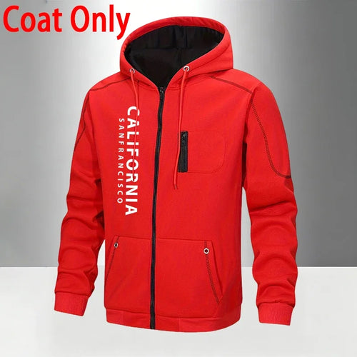 Men's Tracksuit Casual Hoodie Zipper Sweatshirts Coat Outdoors Sports