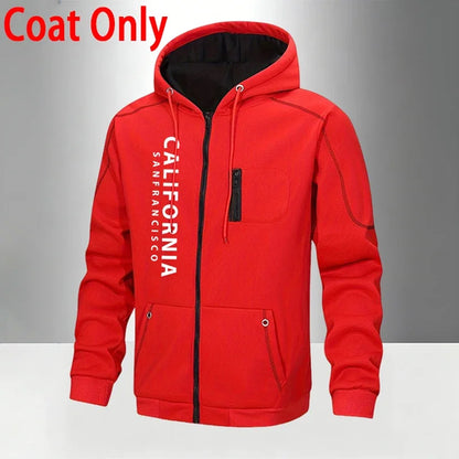 Men's Tracksuit Casual Hoodie Zipper Sweatshirts Coat Outdoors Sports