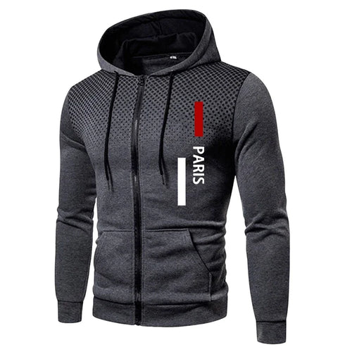 Men's Tracksuit Casual Zip Dot Hooded Sweatshirts Coat Outdoors Sports